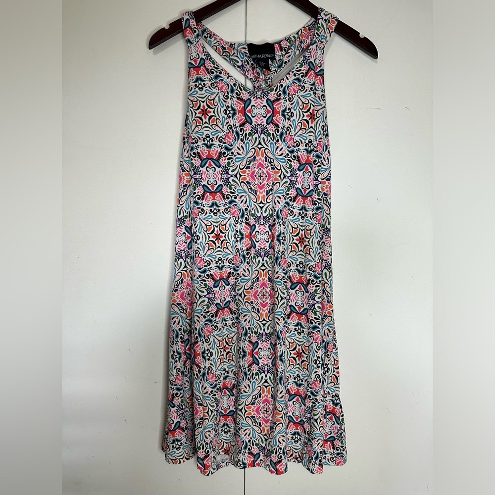 Cynthia Rowley Colorful Print Racerback Dress